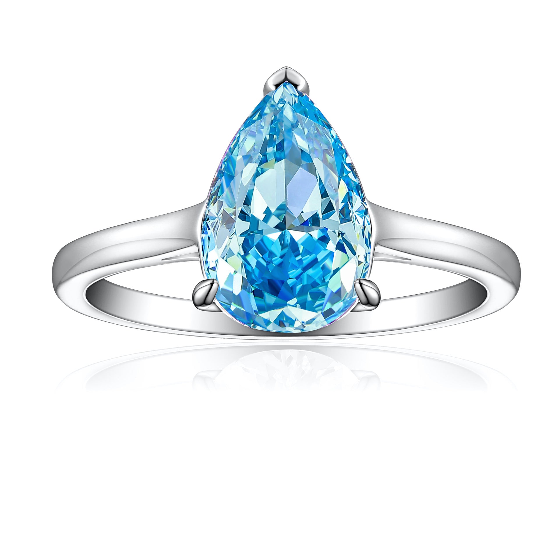Damen extravagant gestalteter Ring mit tropfenförmigem Edelstein Shop Nory