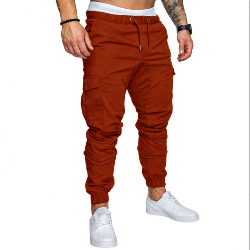 Herren nan karottenförmige Cargo-Jogger mit elastischem Bund Tunnelzug und verstärkten Knien Shop Nory