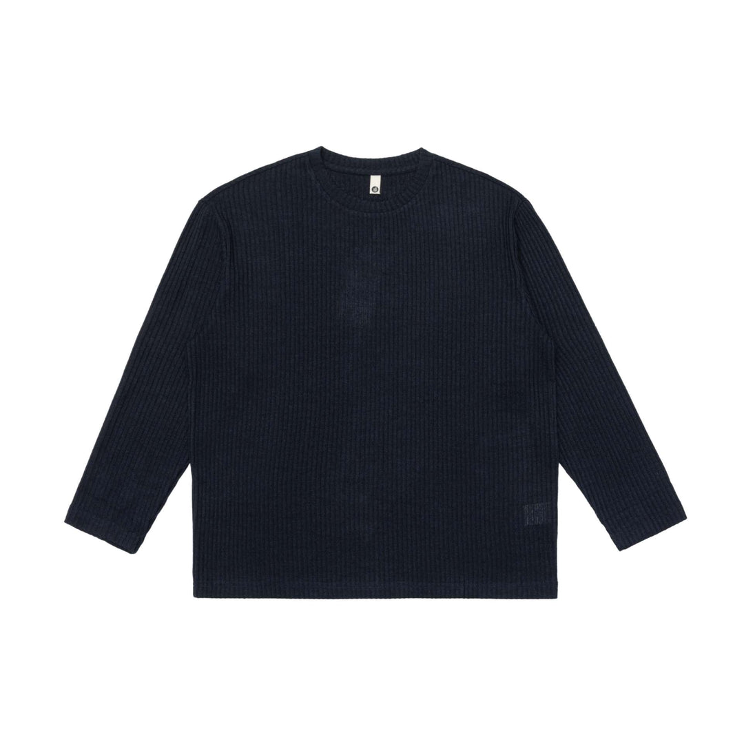 Unisex Gerippter Rundhalspullover aus feinem Strick mit Relaxed‑Fit Shop Nory