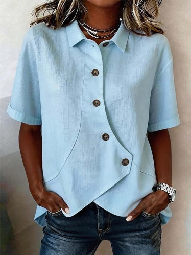Damen Besonders gestaltete Bluse mit einzigartigem Knopfdetail