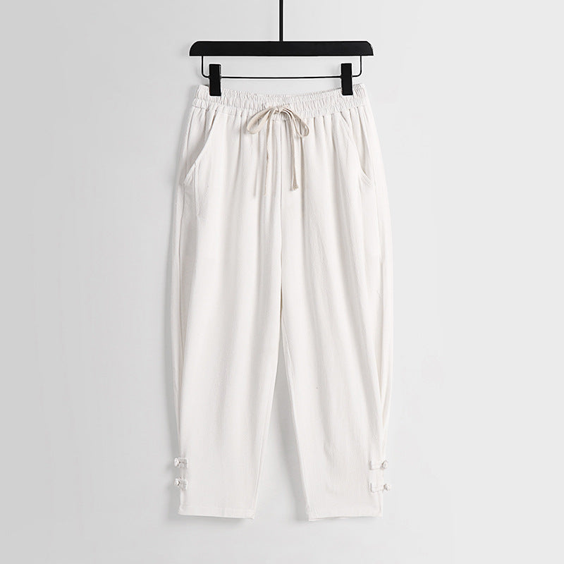 Damen Freizeit-Jogginghose mit Tunnelzug und Zierknöpfen am Knöchel Shop Nory