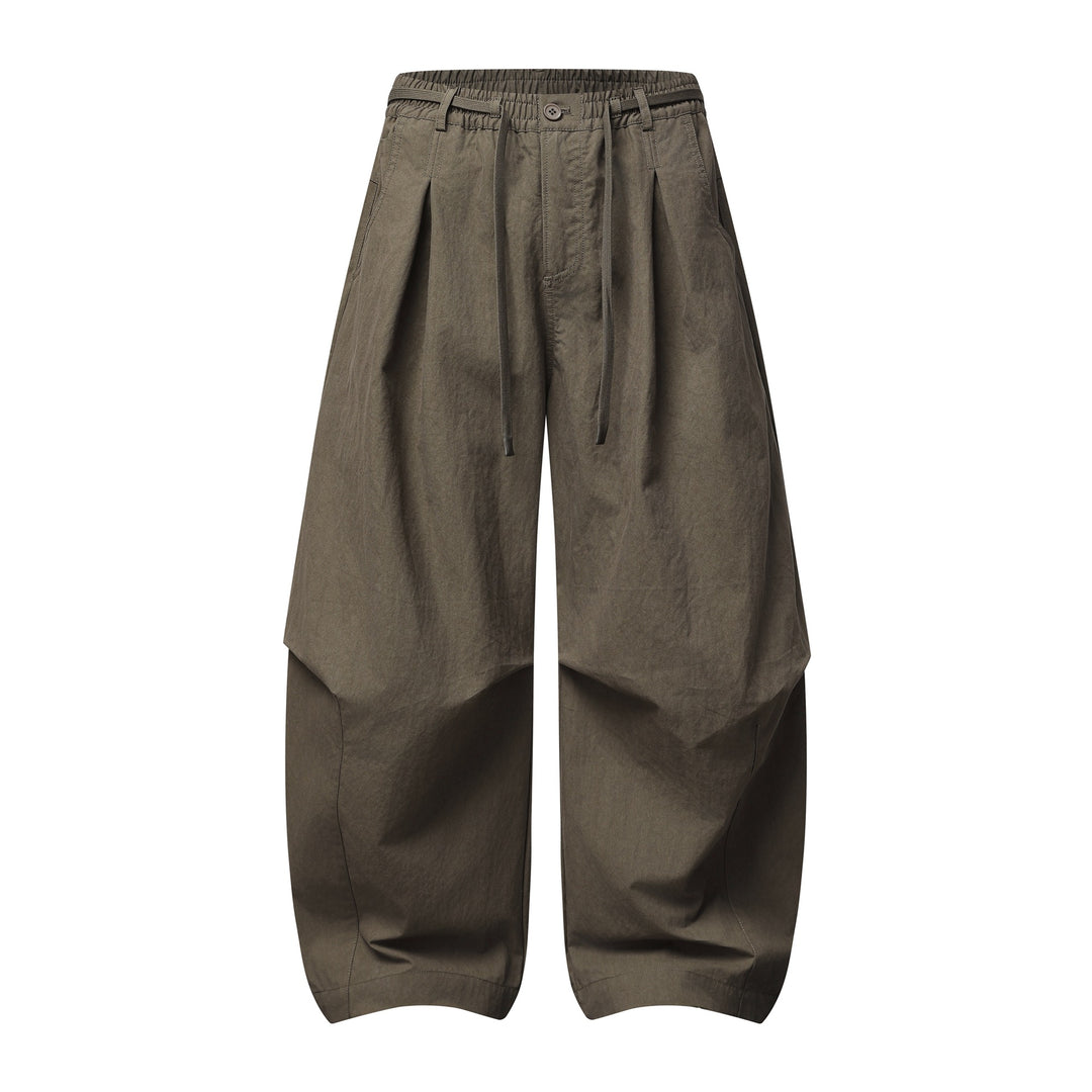Damen Weite Culotte-Hose mit hohem Bund, Kellerfalten und Kordelzug Shop Nory