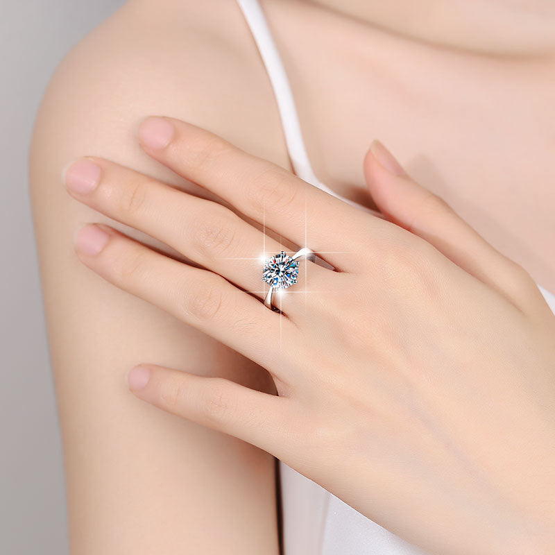 Damen Solitär-Ring mit strahlendem Zirkonia-Shop Nory