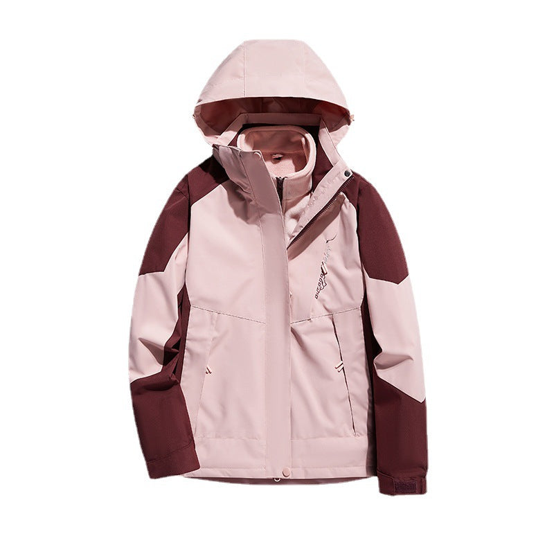 Damen zweilagige Softshell‑Outdoorjacke mit abnehmbarem Fleece‑Innenlayer und Kapuze Shop Nory