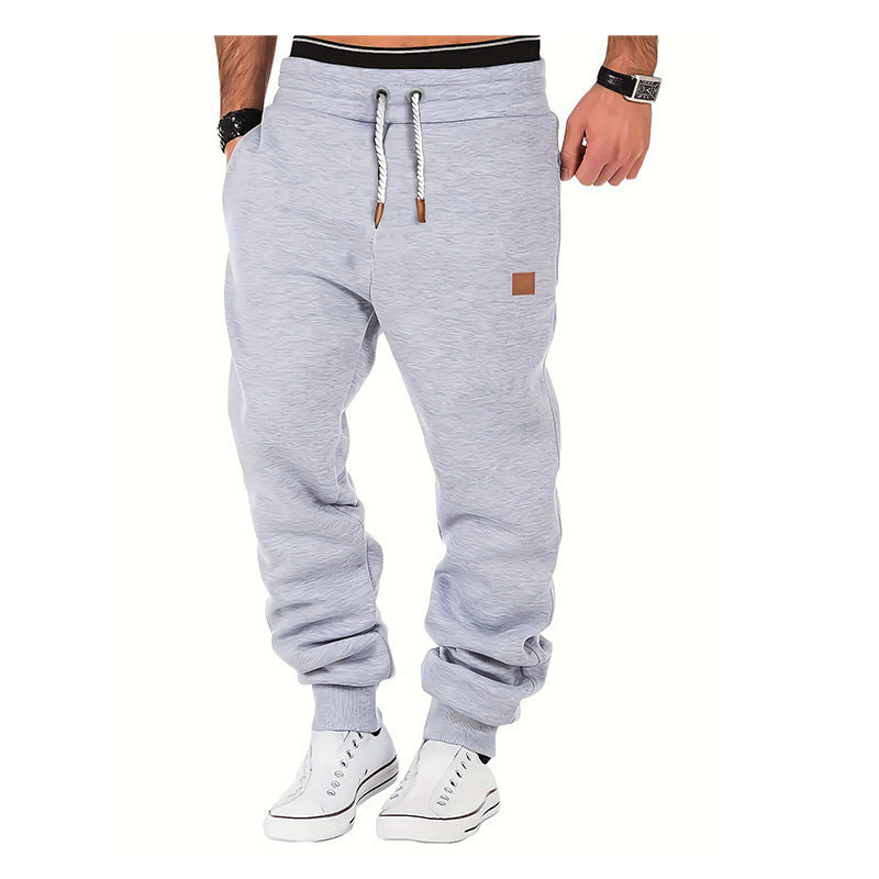 Herren melierter Relax-Jogger mit breitem Komfortbund, gedrehtem Kordelzug und gerippten Knöchelabschlüssen Shop Nory