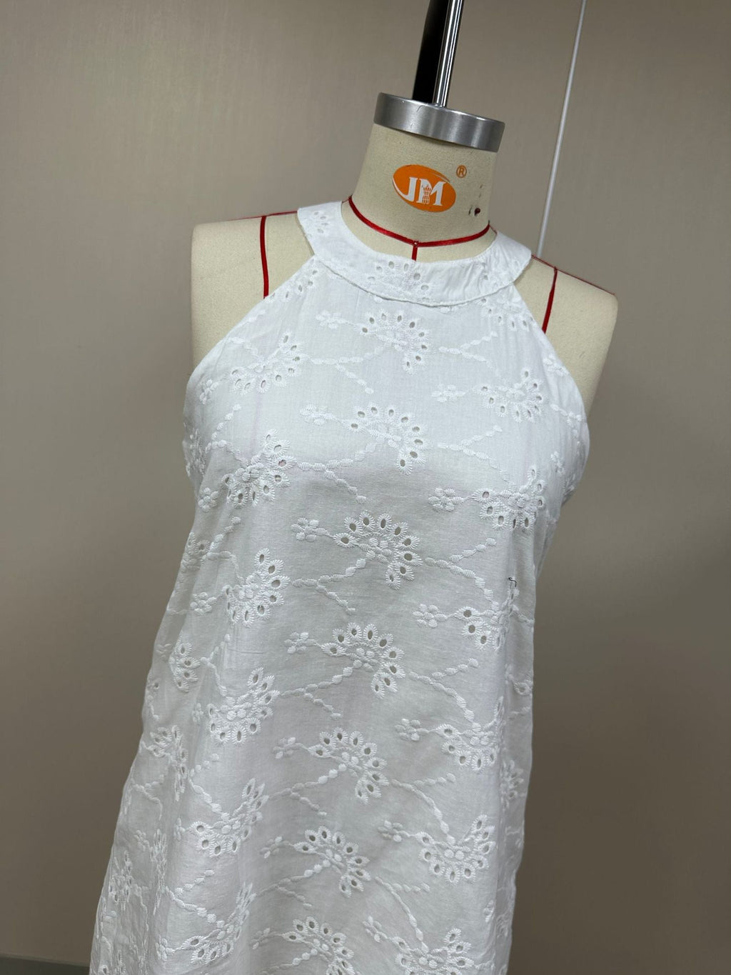 Damen Sommerliches Strandkleid mit floralen Stickereien
