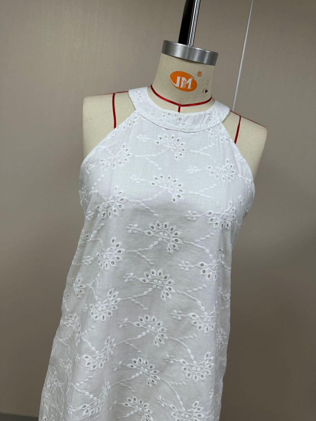 Damen Sommerliches Strandkleid mit floralen Stickereien