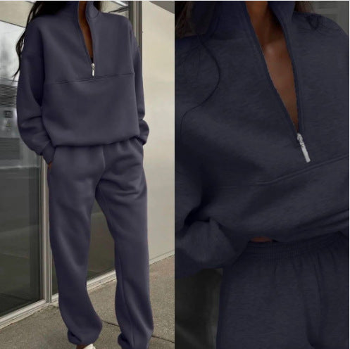 Damen nan weiches Lounge-Set mit weitem Sweatpullover und taillenhoher Jogginghose Shop Nory