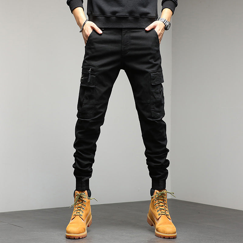 Herren Cargo-Joggerhose mit Multifunktionalen Taschen, verstärkten Kniepartien und elastischen Bündchen Shop Nory