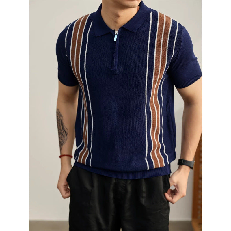 Herren Modisches Kurzarm-Strickoberteil Shop Nory