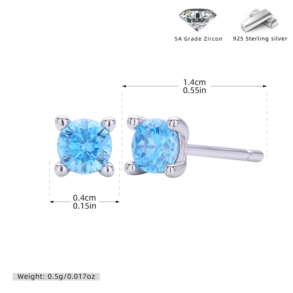 Damen Ohrstecker mit funkelndem Zirkon und hochwertiger 925er Sterlingsilberfassung Shop Nory