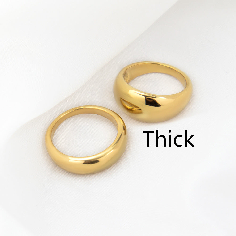 Damen Eleganter und zeitloser goldener Ring Shop Nory