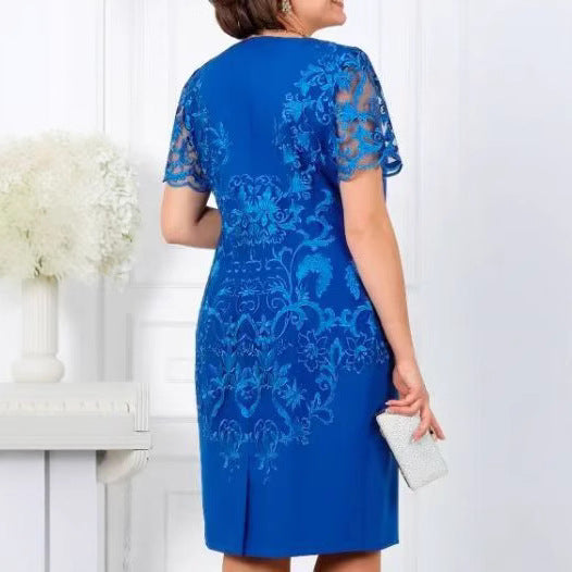 Damen Elegantes Kleid mit floraler Spitze