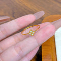 Damen Ring mit kristallakzent in Blumenmotiv Shop Nory