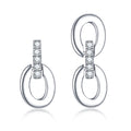 Damen Ohrringe mit modernem Ketten-Design und funkelnden Zirkonia Shop Nory