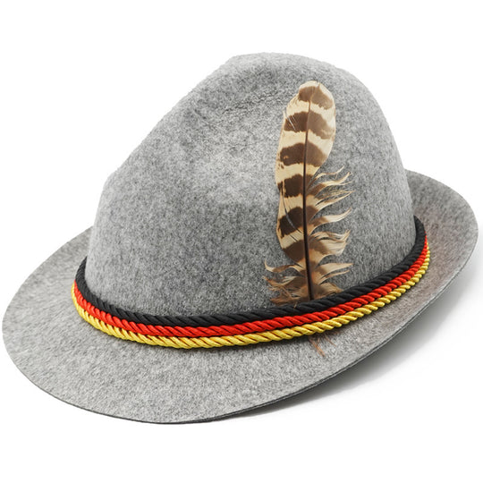 Herren nan traditioneller Trachten Filzhut mit Feder und Zierkordel Shop Nory