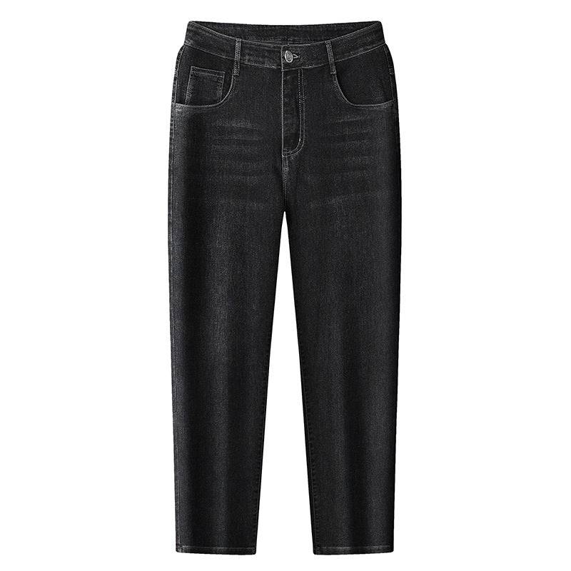 Damen Hochtaillierte Slim-Ankle-Jeans mit elastischem Bund und dezenter Used‑Waschung Shop Nory