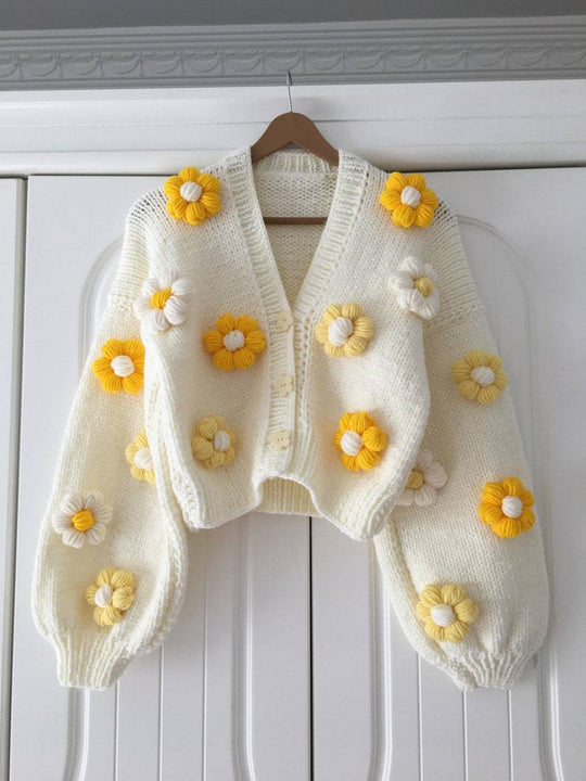 Damen Verspielter Strickcardigan mit Kirschen-Design
