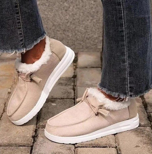 Damen Gefütterte Mokassin-Slipper mit Teddyfutter und dämpfender Gummisohle Shop Nory