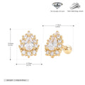 Damen Ohrstecker mit luxuriösen tropfenförmigen Zirkonsteinen und 925 Sterling Silber Shop Nory