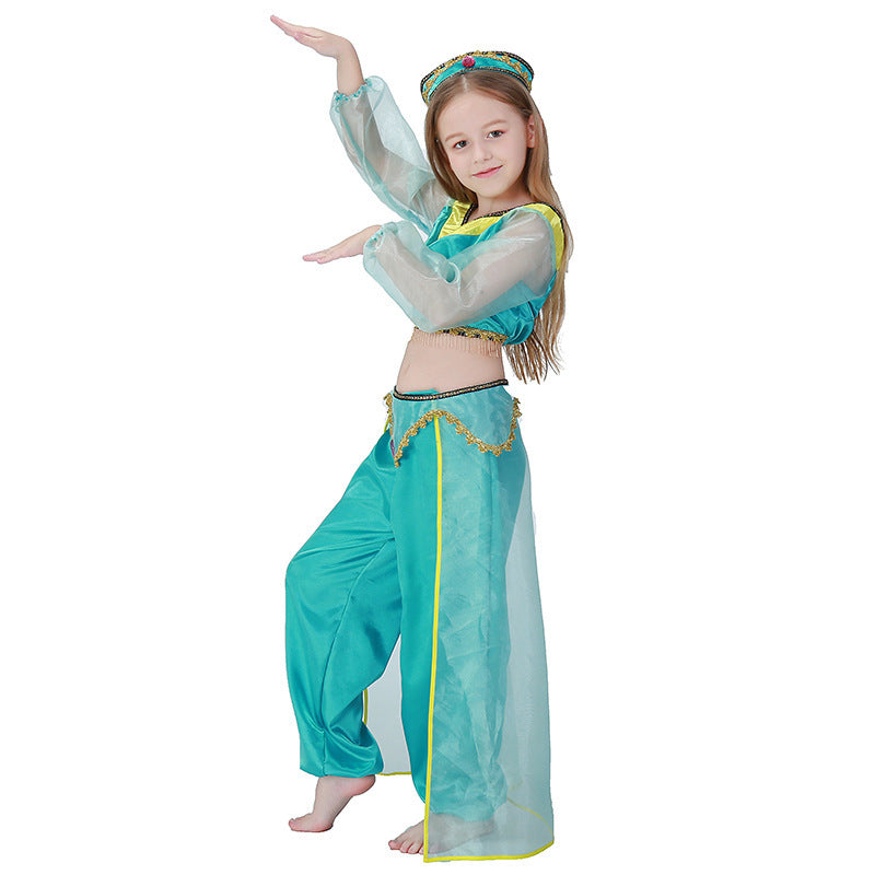 Mädchen Prinzessinnenkostüm im orientalischen Stil mit glitzernden Details Shop Nory