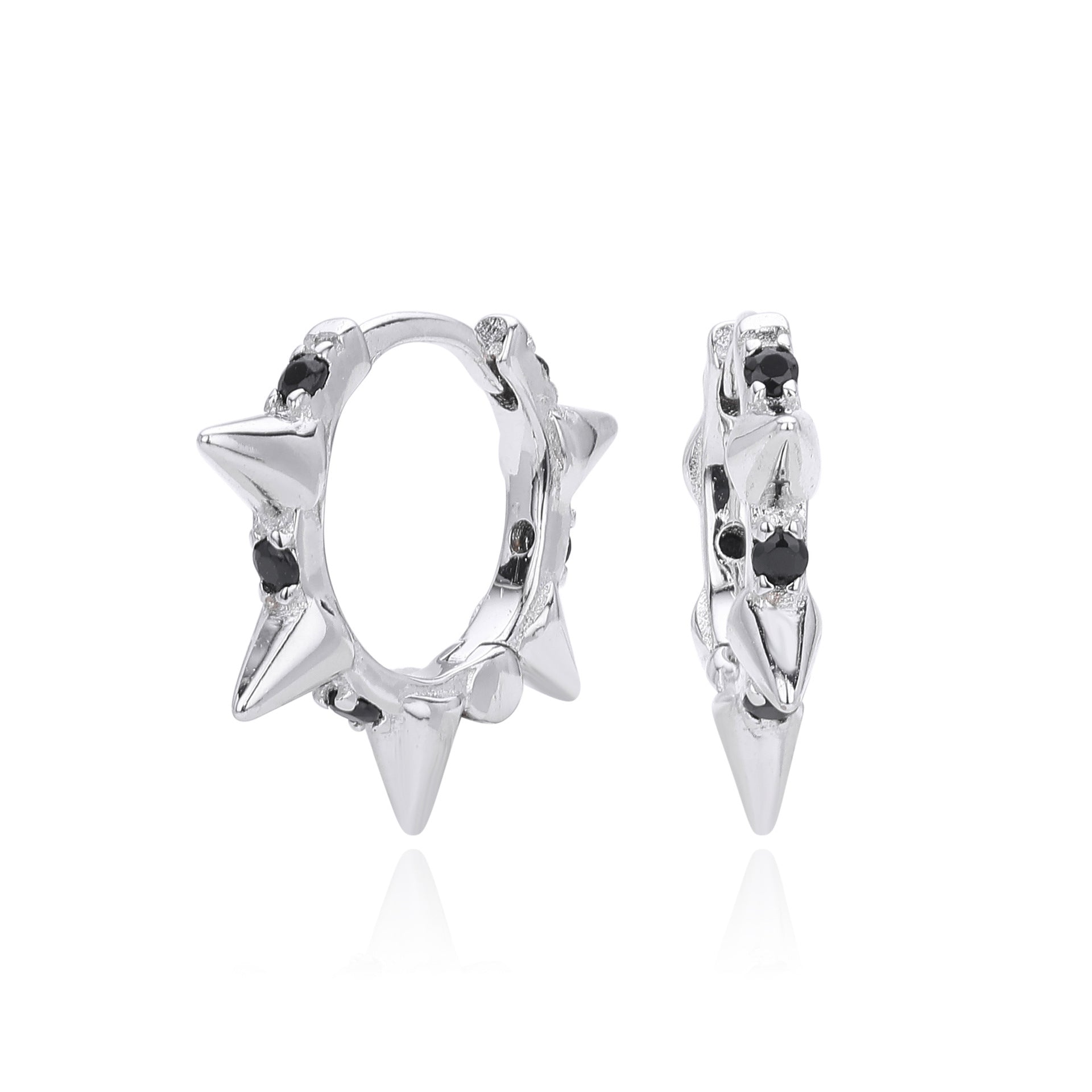 Damen Ohrhänger mit stilvollem Spike-Design aus 925 Sterling Silber Shop Nory