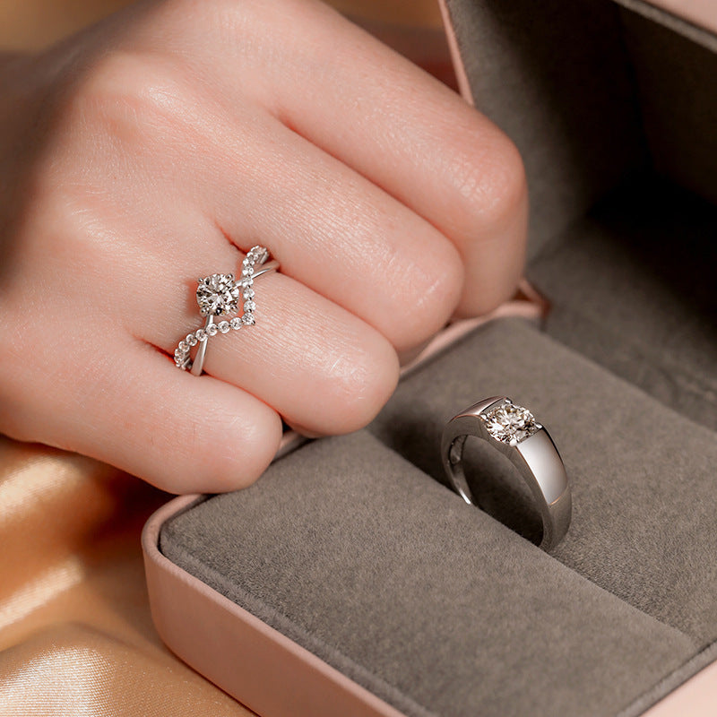 Damen Ring Set mit kunstvoller Verzierung und funkelnden Kristallen Shop Nory