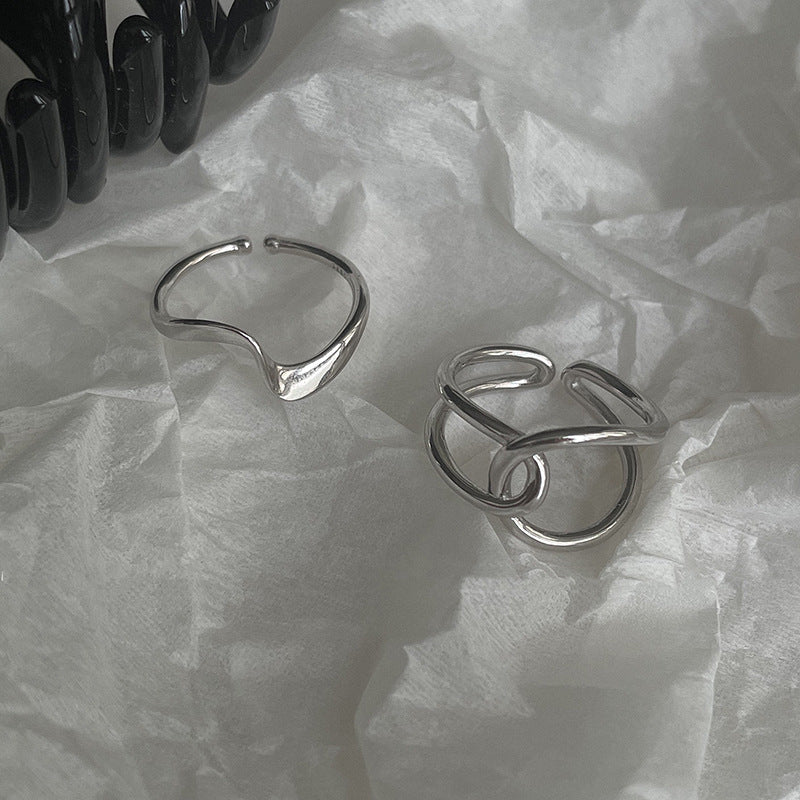 Damen Offener Ring mit elegantem, geschwungenem Design Shop Nory
