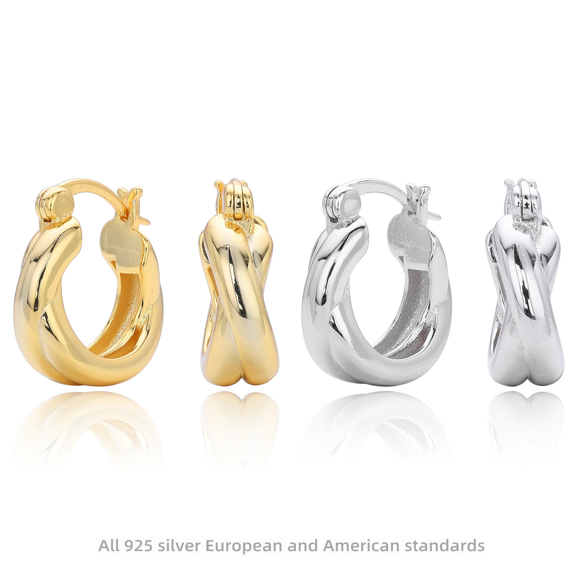 Damen Creolen mit kunstvollem Knoten-Design Shop Nory