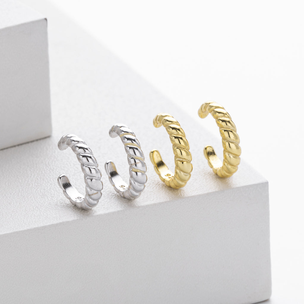 Damen Ohrhänger im eleganten Zopfmuster aus hochwertigem 925 Sterling Silber Shop Nory