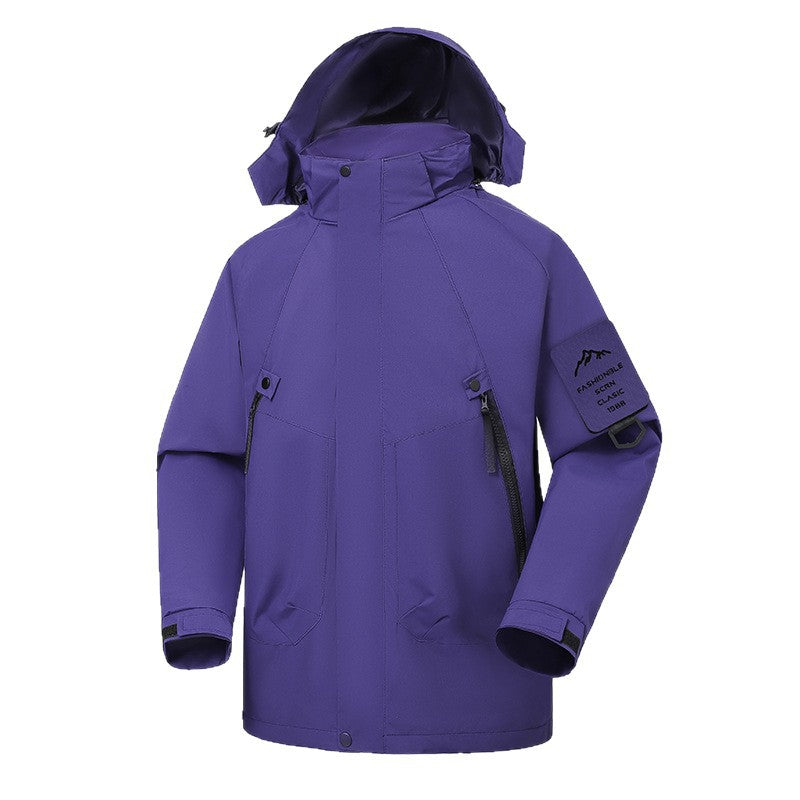 Herren Wasserdichte Softshell-Outdoorjacke mit verstellbarer Kapuze und versiegelten Nähten Shop Nory