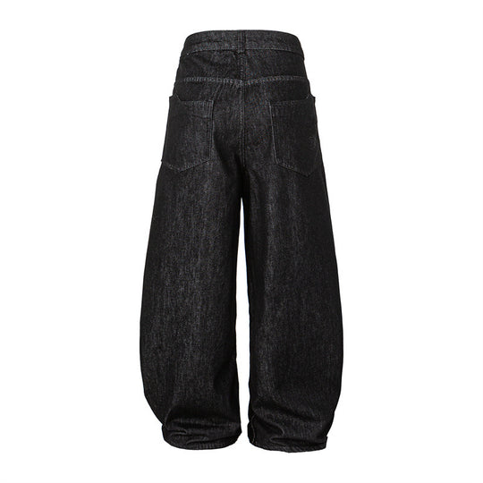 Damen Weite Harem-Denimhose mit hoher Taille und ballonförmigem Bein Shop Nory
