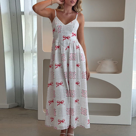 Damen Maxi-Kleid mit floralen Mustern