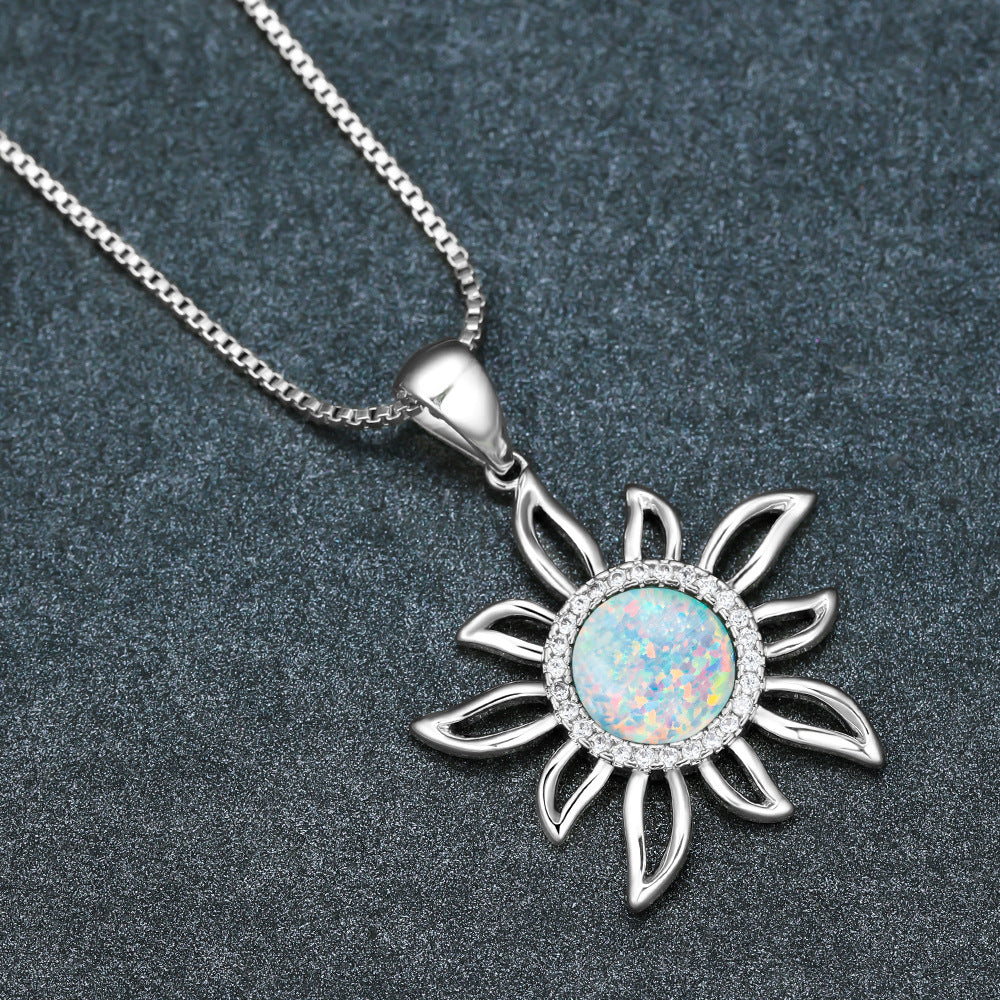 Damen Sonnenblumen-Halskette Shop Nory