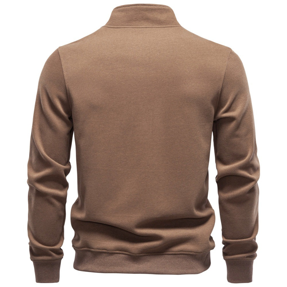 Herren Troyer-Pullover mit kurzem Reißverschluss und Stehkragen Shop Nory