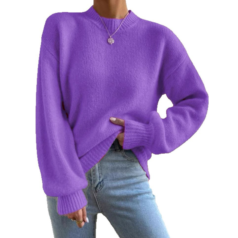 Damen Oversize Feinstrickpullover mit angedeutetem Mohair‑Effekt und verlängerten Rippbündchen Shop Nory