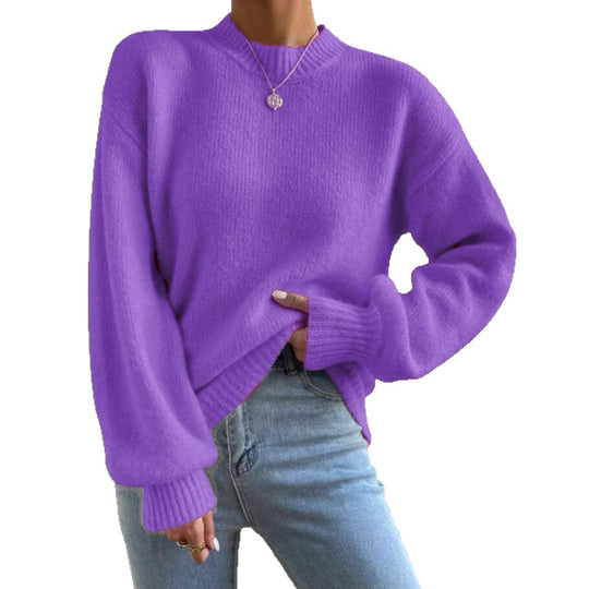 Damen Oversize Feinstrickpullover mit angedeutetem Mohair‑Effekt und verlängerten Rippbündchen Shop Nory
