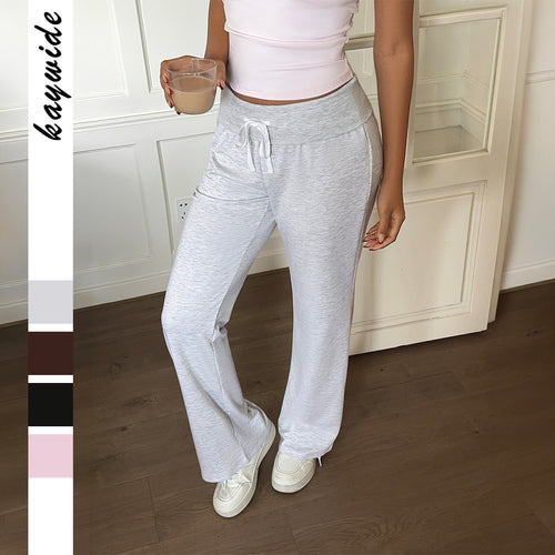 Damen nan weite Loungehose mit Umschlagbund, Kordelzug und fließendem Jersey Shop Nory