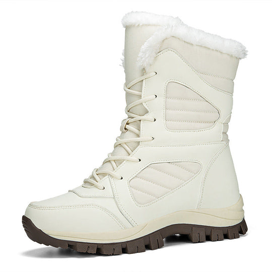 Damen Warm gefütterte Winterstiefel mit rutschfester Gummisohle