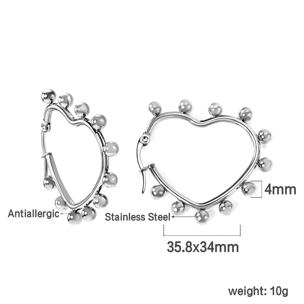 Damen Ohrstecker mit elegantem, kugelförmigem Design aus hochwertigem Edelstahl Shop Nory