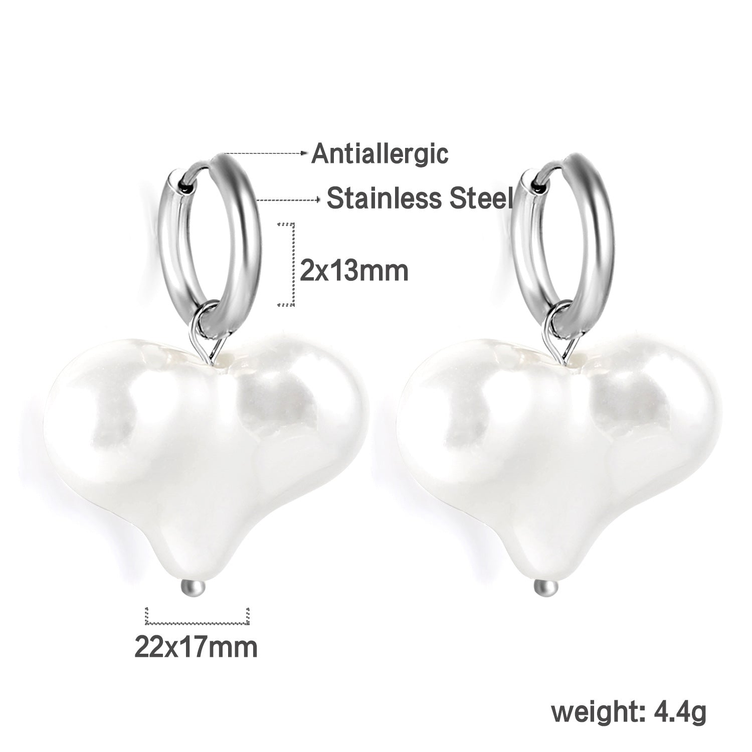 Damen Hängende Ohrstecker aus hochwertigem Edelstahl mit Perlenanhängern Shop Nory