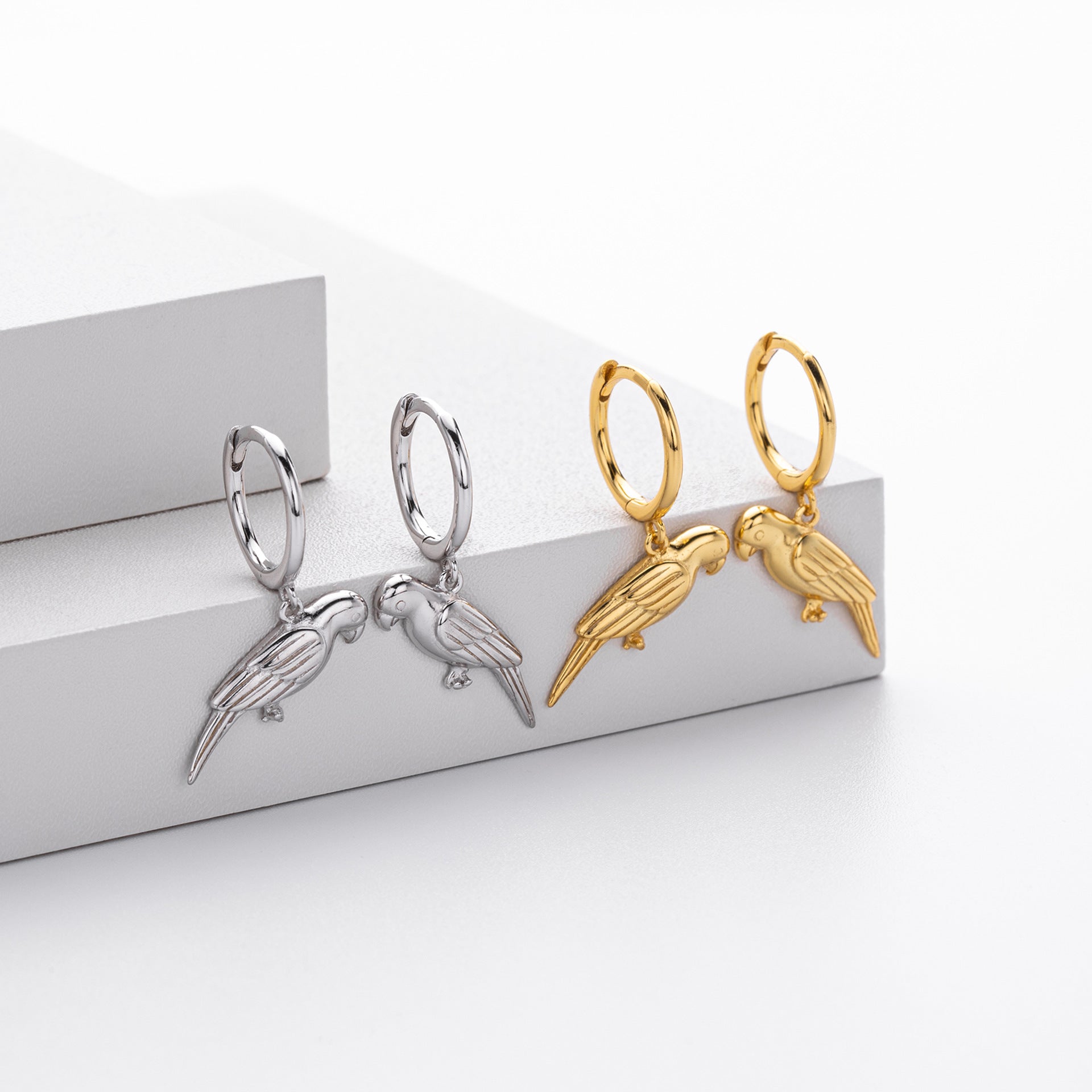 Damen Ohrhänger im eleganten Papagei-Design aus hochwertigem 925 Sterling Silber Shop Nory
