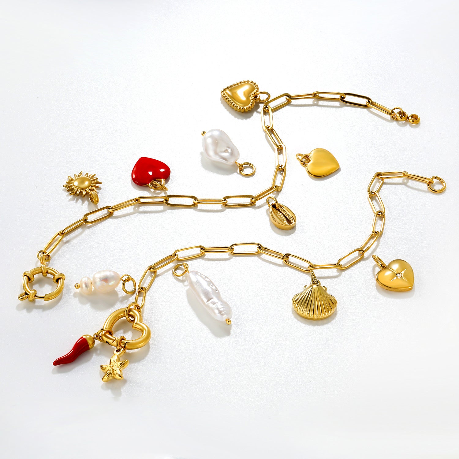 Damen Anhänger aus hochwertiger perlmuttfarbener Süßwasserperle mit goldenem Befestigungsring Shop Nory