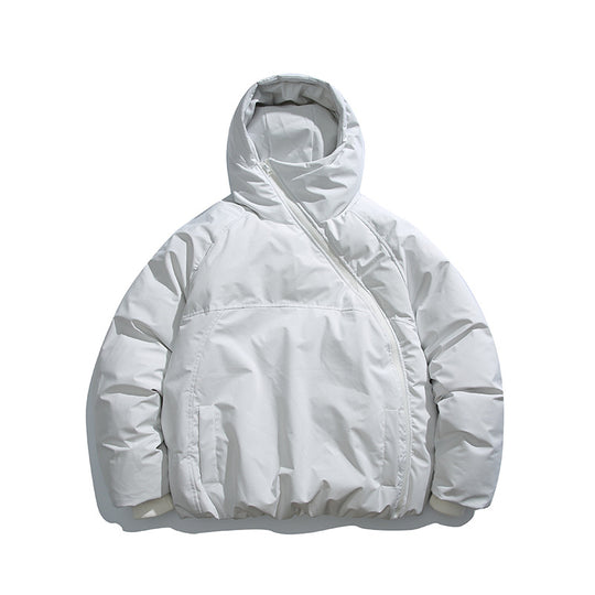 Unisex Wattierte Oversize Steppjacke mit asymmetrischem Reißverschluss Shop Nory
