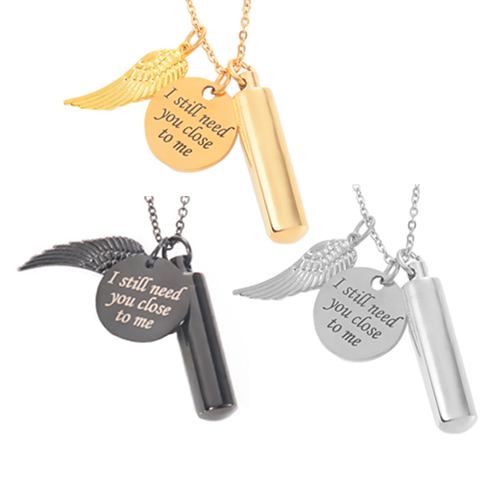 Damen Halskette mit personalisierten Anhängern und Engelmotiv Shop Nory