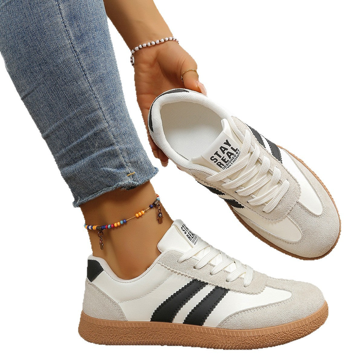 Damen Sneakers im modernen Sportdesign mit bequemer Dämpfung ShopNory