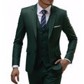 Herren nan dreiteiliges Slim-Fit Anzugset mit Weste, schmalem Revers und taillierter Silhouette