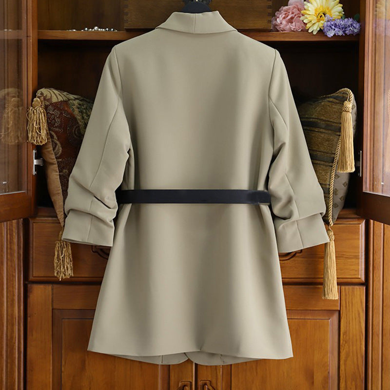 Damen Moderner Blazer mit Taillengürtel Shop Nory