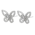 Damen Ohrstecker im eleganten Schmetterlingsdesign mit strahlenden Zirkonia Shop Nory