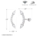 Damen Ohrstecker mit funkelnden Zirkonstein-Elementen aus 925 Sterling Silber Shop Nory